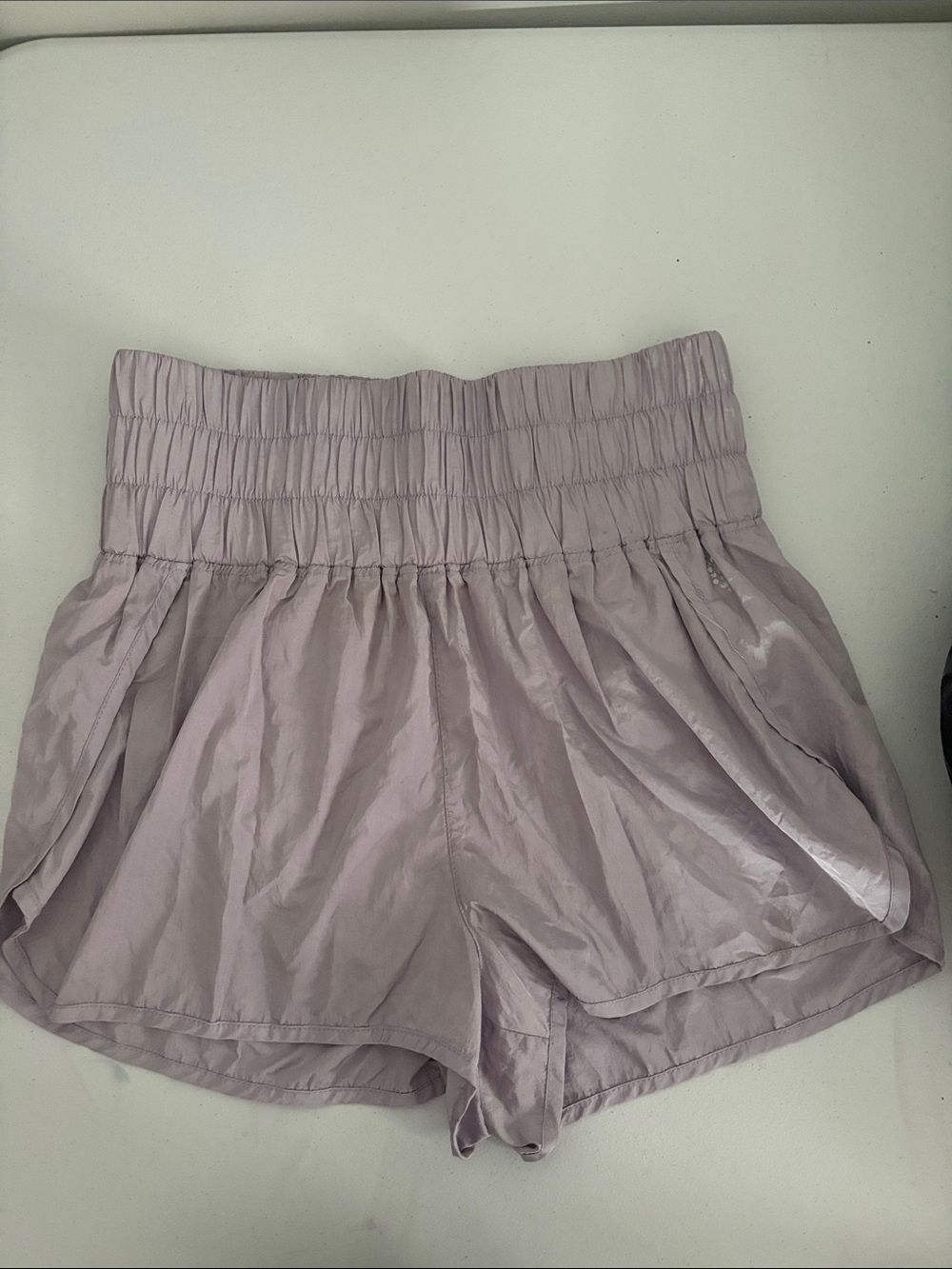Free People Smocked Waist Lavender Athletic Shorts